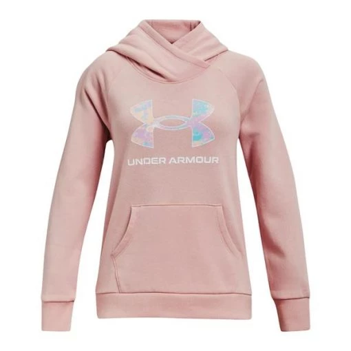 Under Armour Sweaters Girls' UA Rival Fleece Core Logo Hoodie -Sitka || Under Armour || Weaver shop B20549